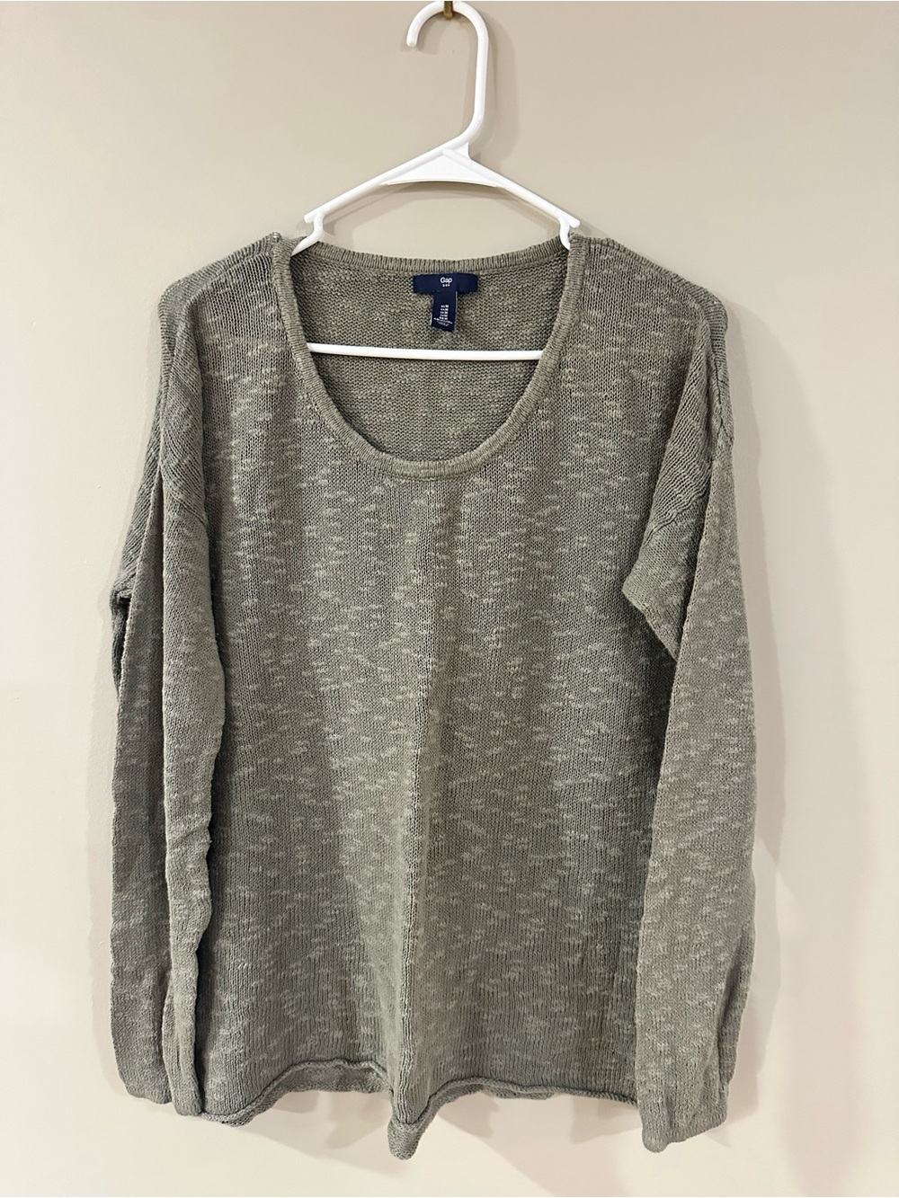 GAP Olive Green Knit Scoop Neck Sweater